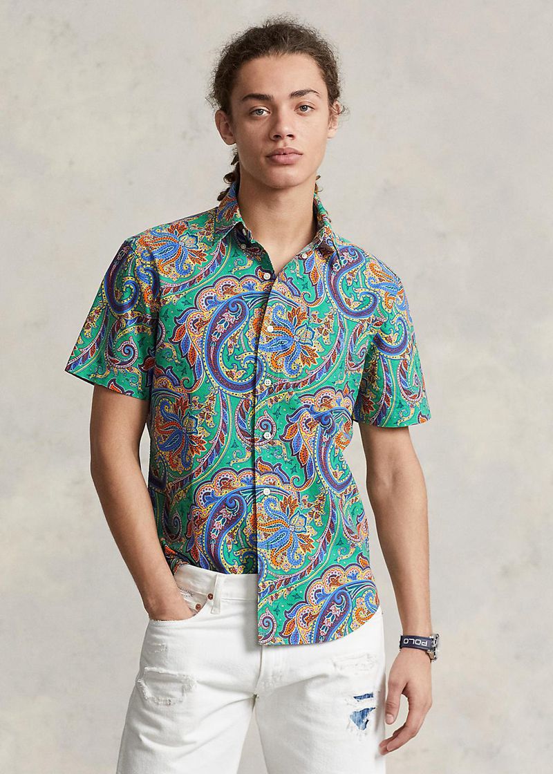 Camisas Polo Ralph Lauren Hombre Custom Fit Paisley Oxford Chile Multicolor YOQFP-9073